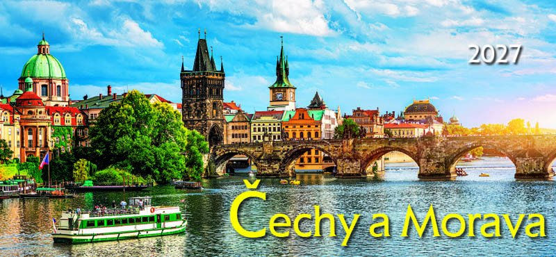 Kalendář 2027 stolní Čechy a Morava