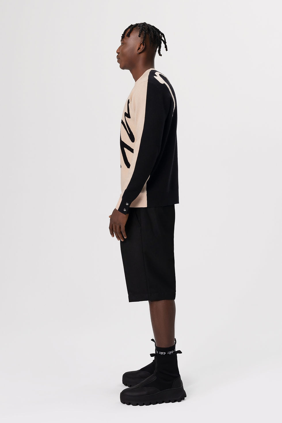 Thumbnail: Jacquard fine knit sweater