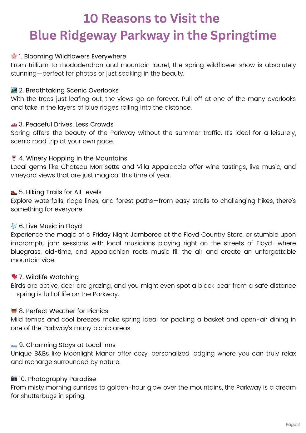 10 reasons to visit the blue ridge parkway in spring