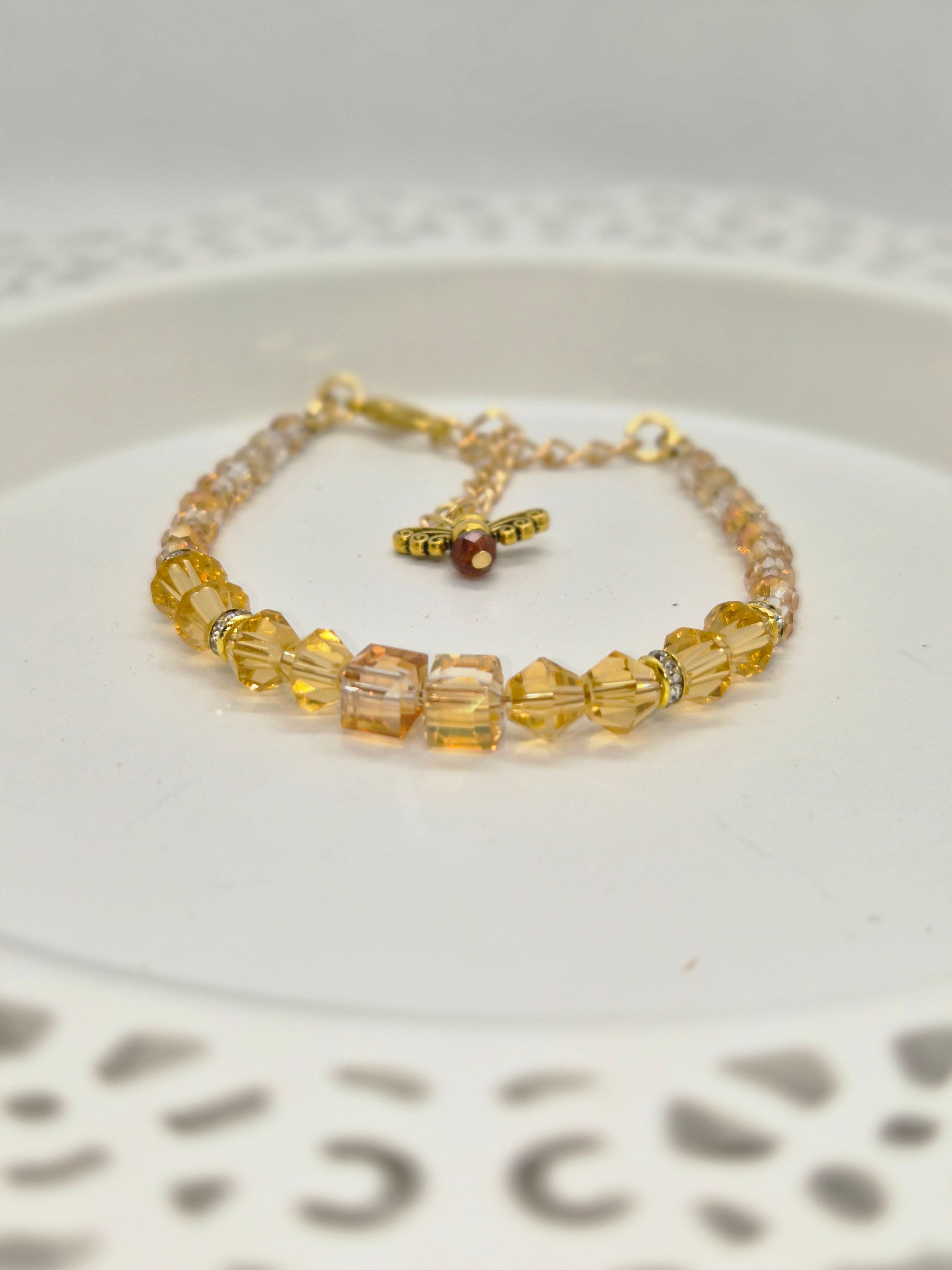 Yellow crystal bracelet