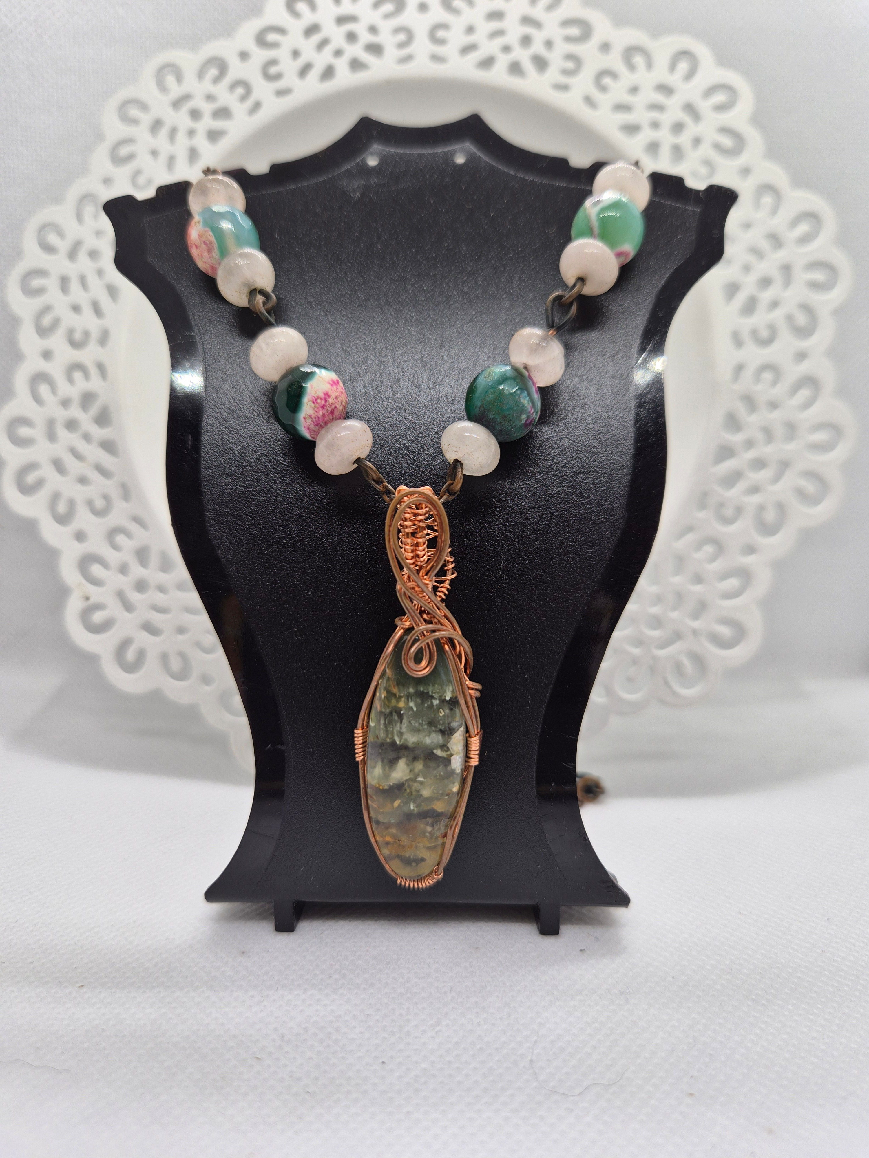 Moss agate pendant