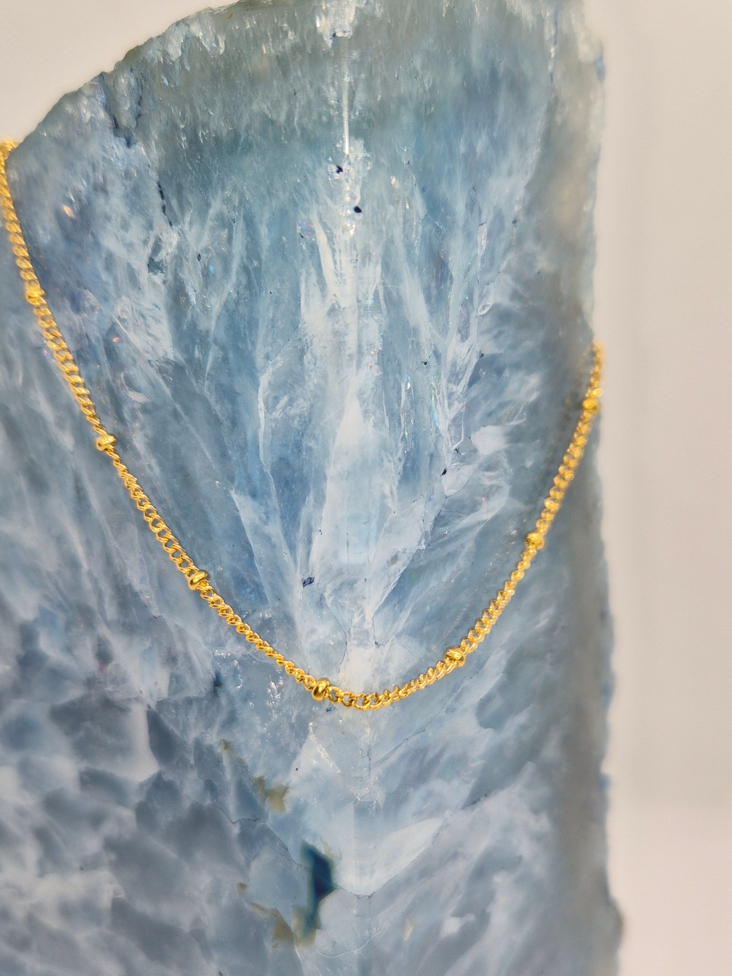 Delicate beaded chain bracelet