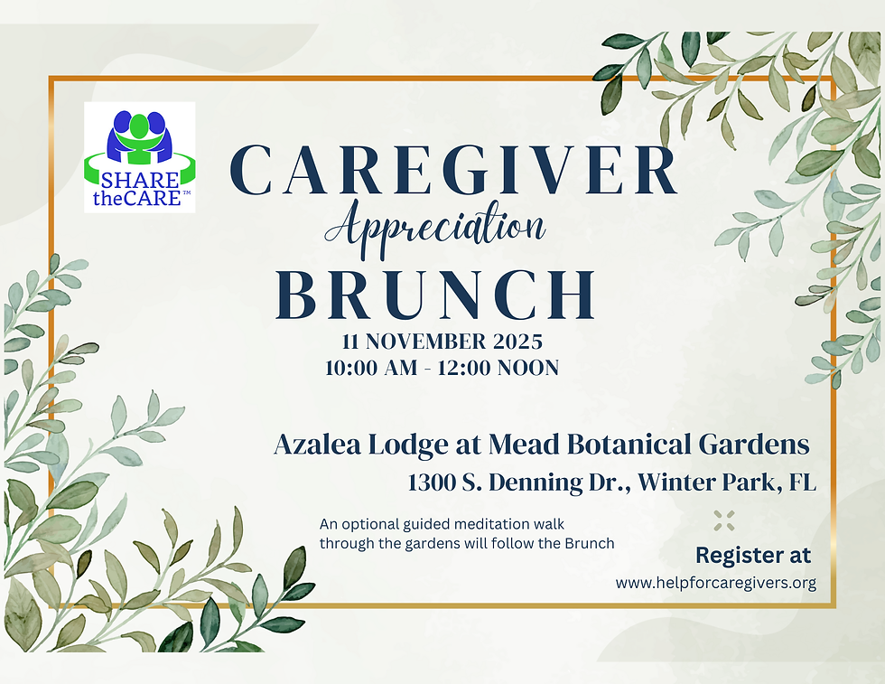 Share the Care Caregiver Appreciation Brunch