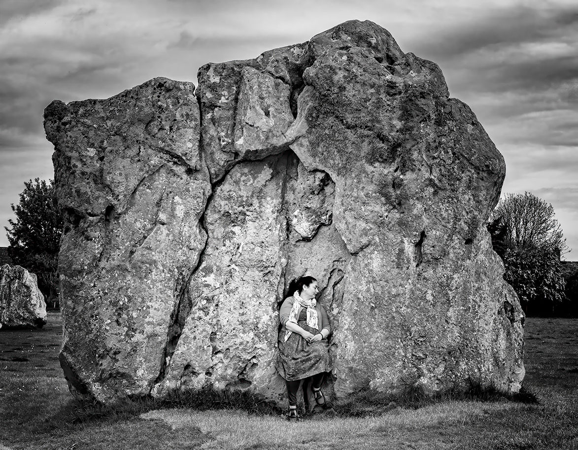 MEDITATION fine art photograph by Chris Page — Avebury Stones in black and white