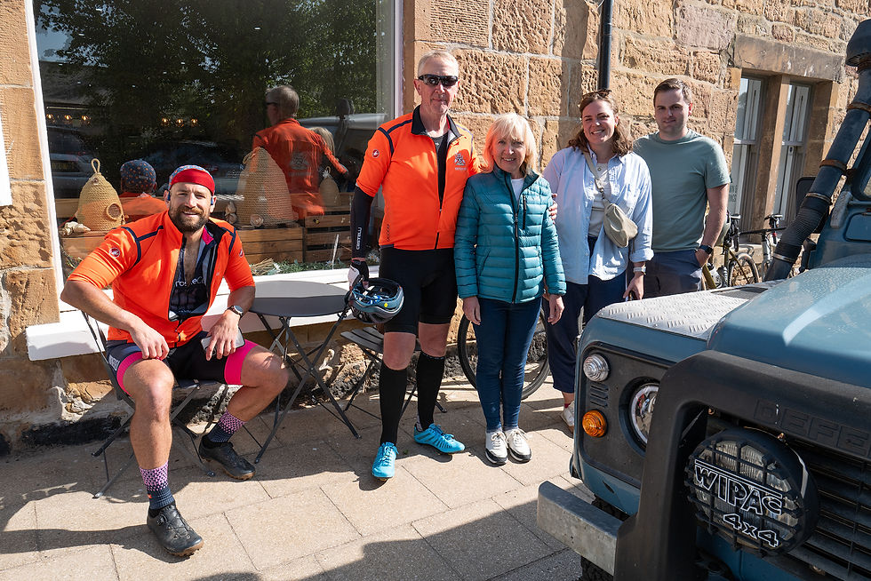 Cyclists taking a brake at Dingwall Scotland