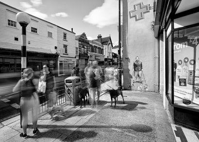 WALKIES from the MOMENTS in black & white series of photographs by Chris Page