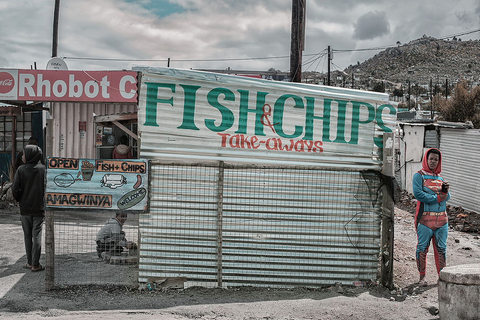 Superwoman fine art photograph by Mike Rossi — informal settlement in colour