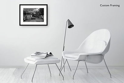 Walking Up Steps - framed print example from the Inheritance in black & white collection