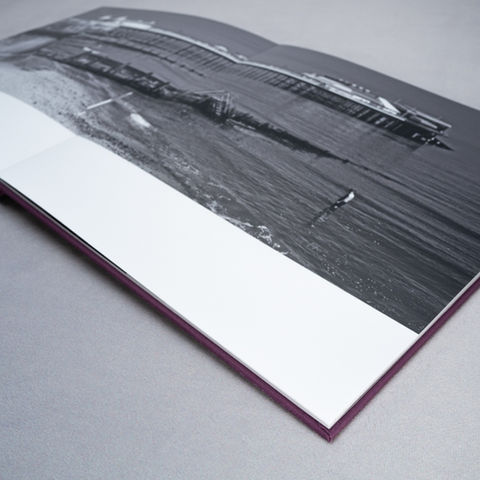 Black and white photographic book detail