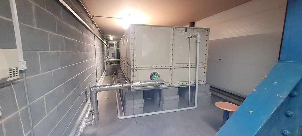 Poor base for cold water tank.