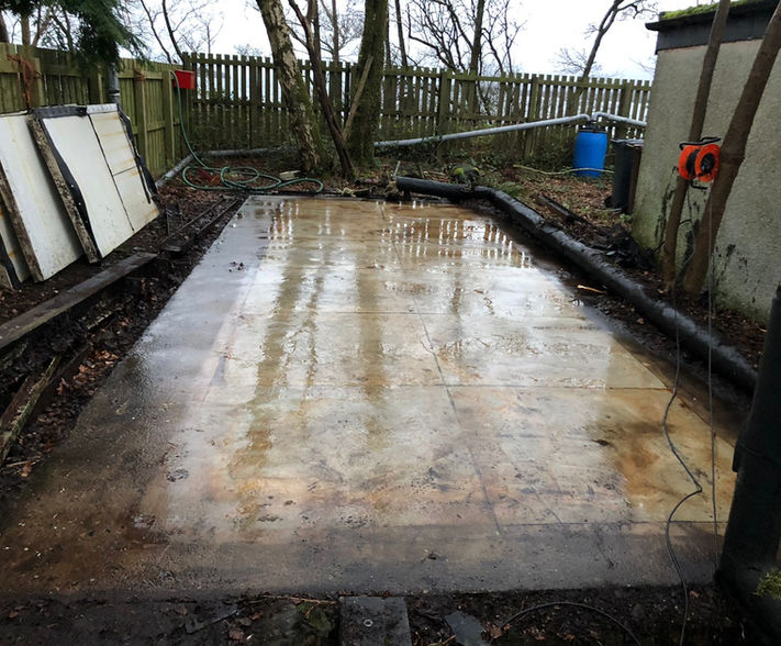 Base cleared and ready for new tank.