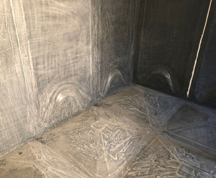 Dirty water tank panels.