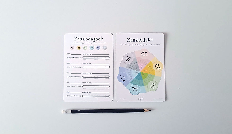 Miniatyrbild: Känslodagbok för barn – 10-pack övningskort med Känslohjulet