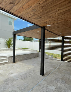 Pergola ceiling wood