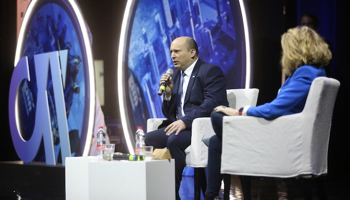 PM Bennett at TAU’s Cyber Week, today. Photo credit: Coming up, Cyber Week