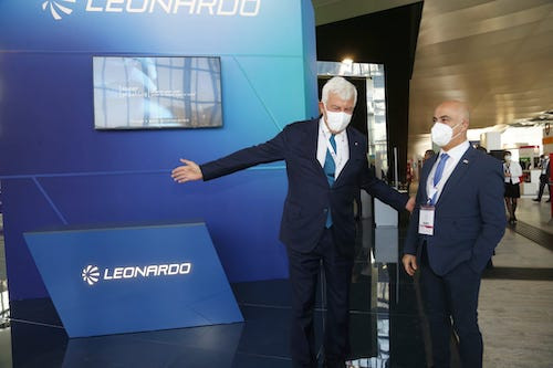 Leonardo S.p.A. CEO, Alessandro Profumo, this morning. Photo by Samantha Zucchi