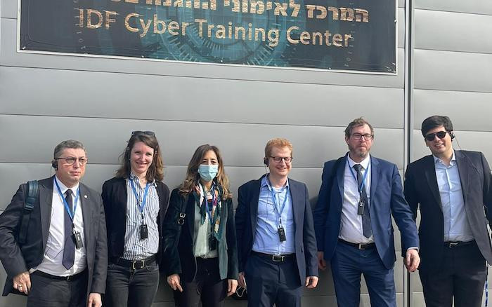 Members of the delegation of French MPs and cyber experts in Israel. Photo courtesy ELNET Europe-Israel