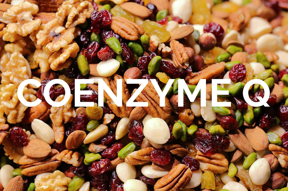 Image of nuts to depict a source of coenzyme Q10