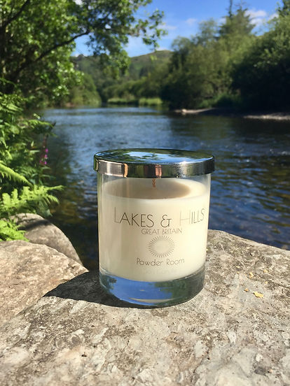 Our soy candle photographed in Grasmere