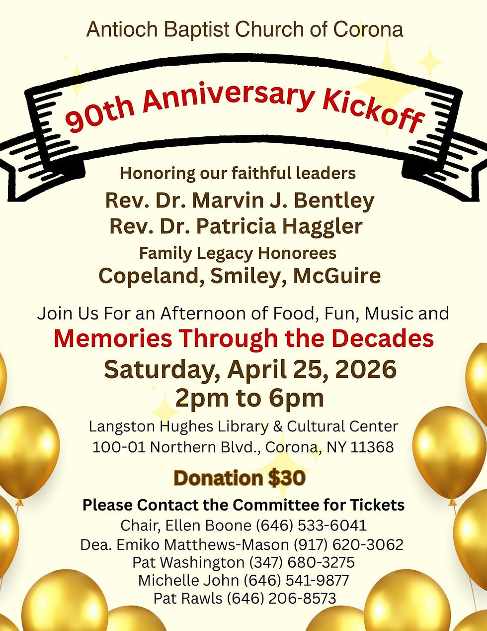 We Are Celebrating our 90th Church Anniversary This Weekend