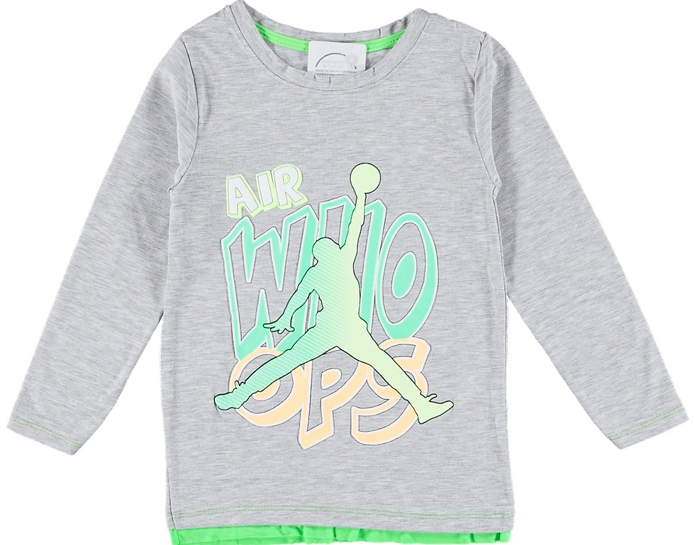 Ops Baskılı Erkek Çocuk Sweat - 8 / 12 Yaş