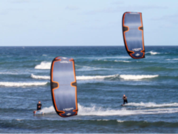 2 kitesurfers on omegas