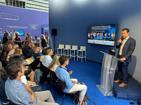 Dr. John Bohorquez, IOCS Research Affiliate and former PhD student and Postdoc, speaks on coral reef resilience at UN Ocean Conference in Nice