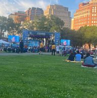People at New Haven Green event with mental health support
