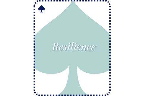 Playing Card that says Resilience