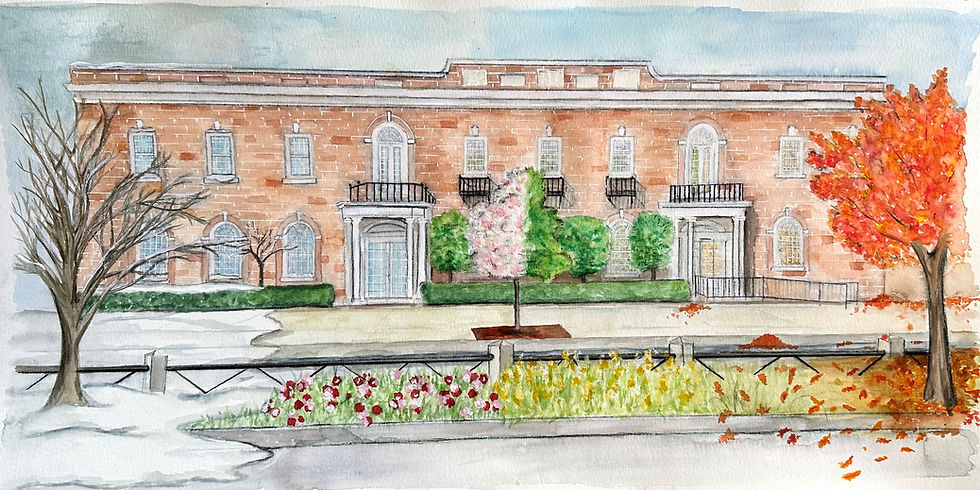 Parents' Foundation for Transitional Living painted as all four New England Seasons