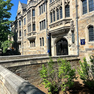 Gothic architecture building for mental health support in New Haven.