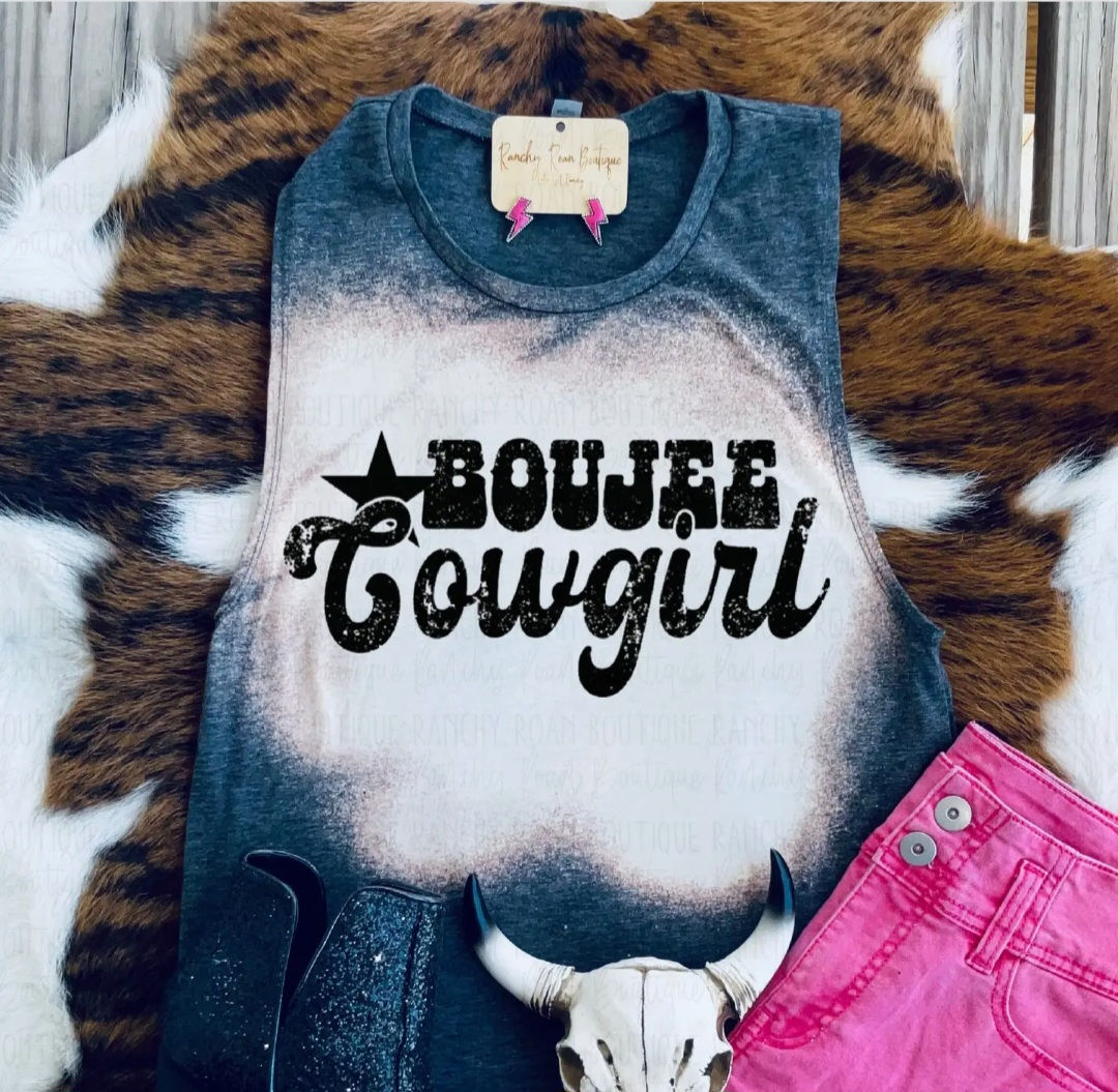 Boujee Cowgirl Western Festival Muscle Tank