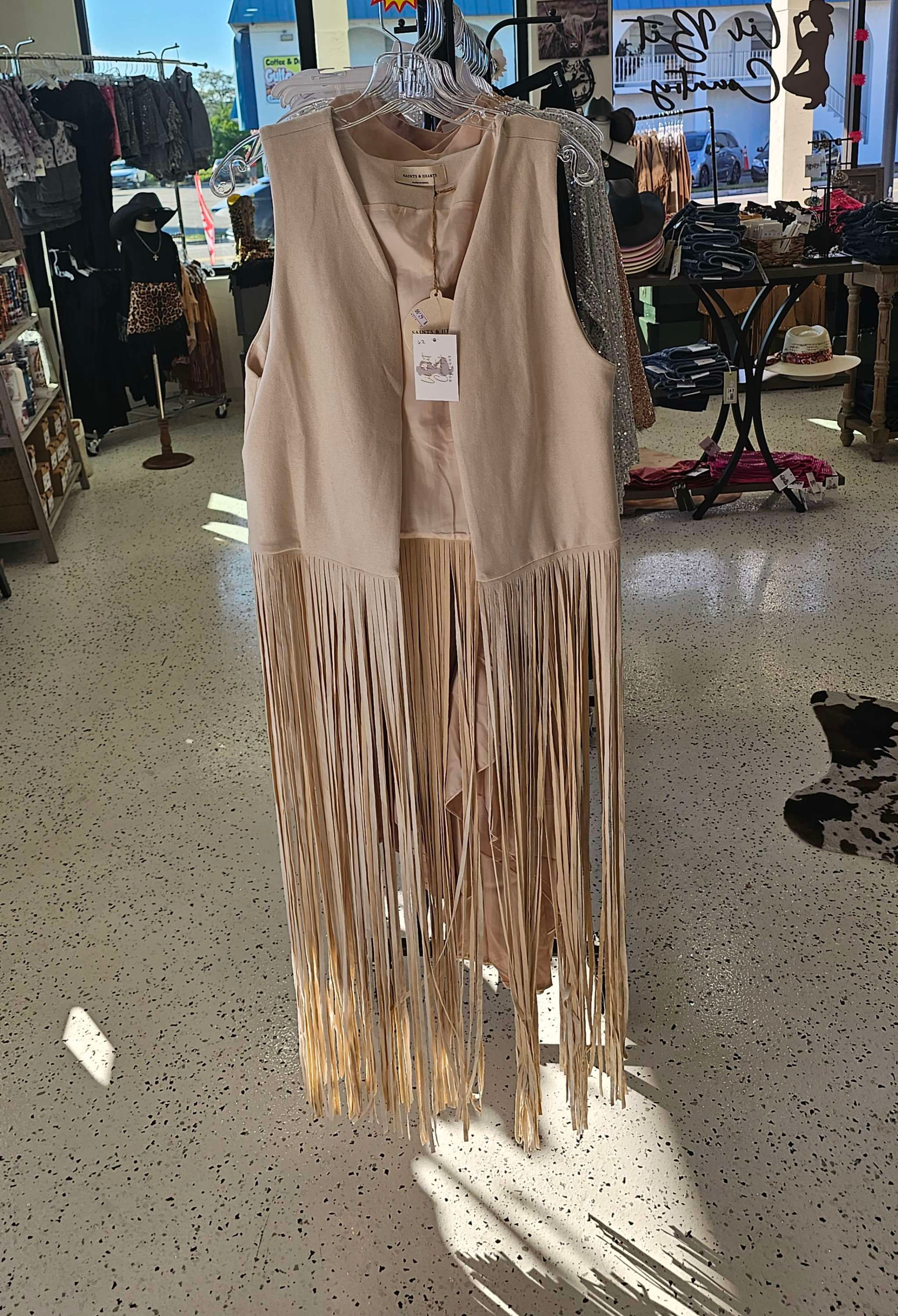 Fringe vest Tan  