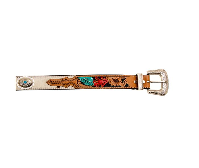 Thumbnail: Cummerband Hand-Tooled Concho Belt