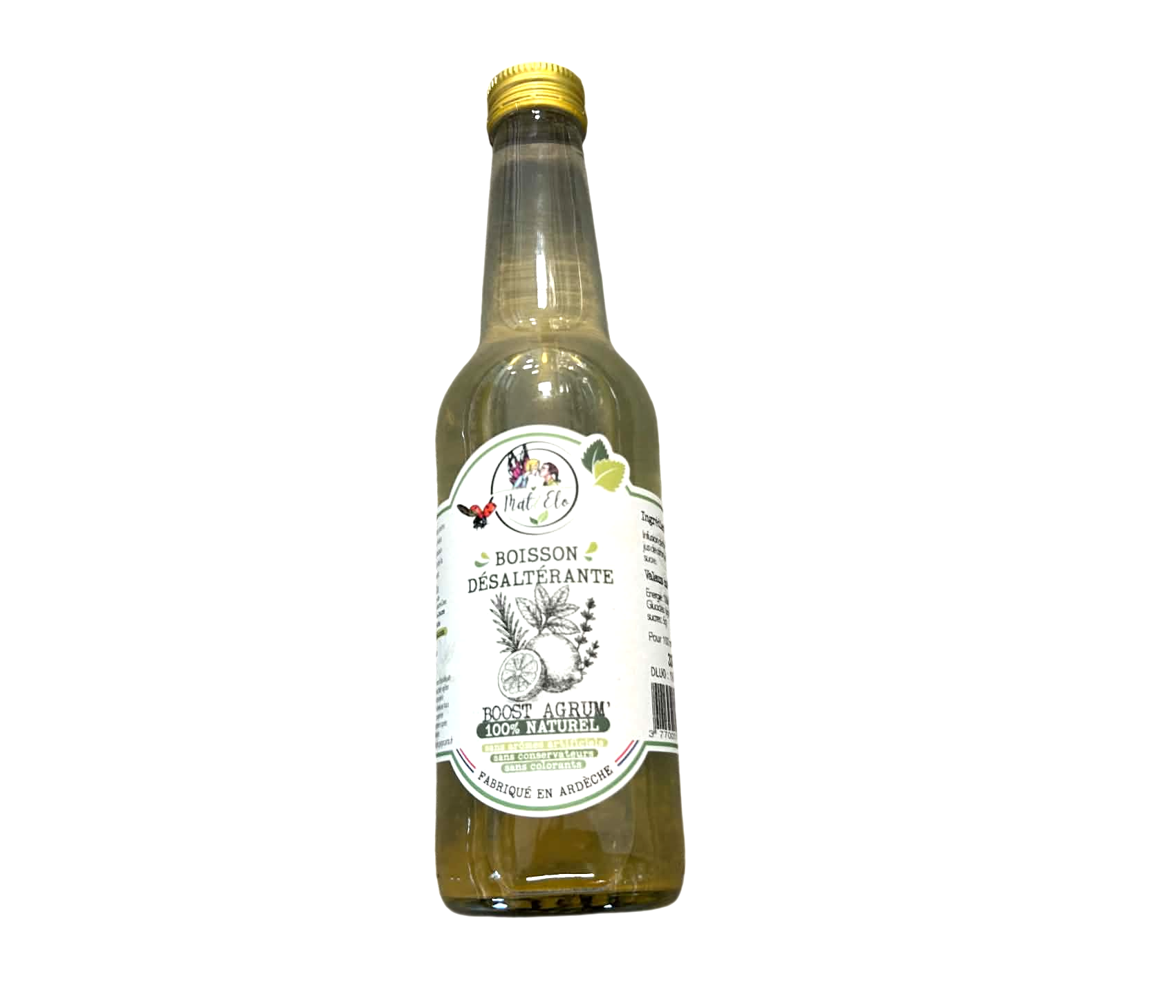 boisson boost agrume Mat et Elo 330 ml (1 btl)