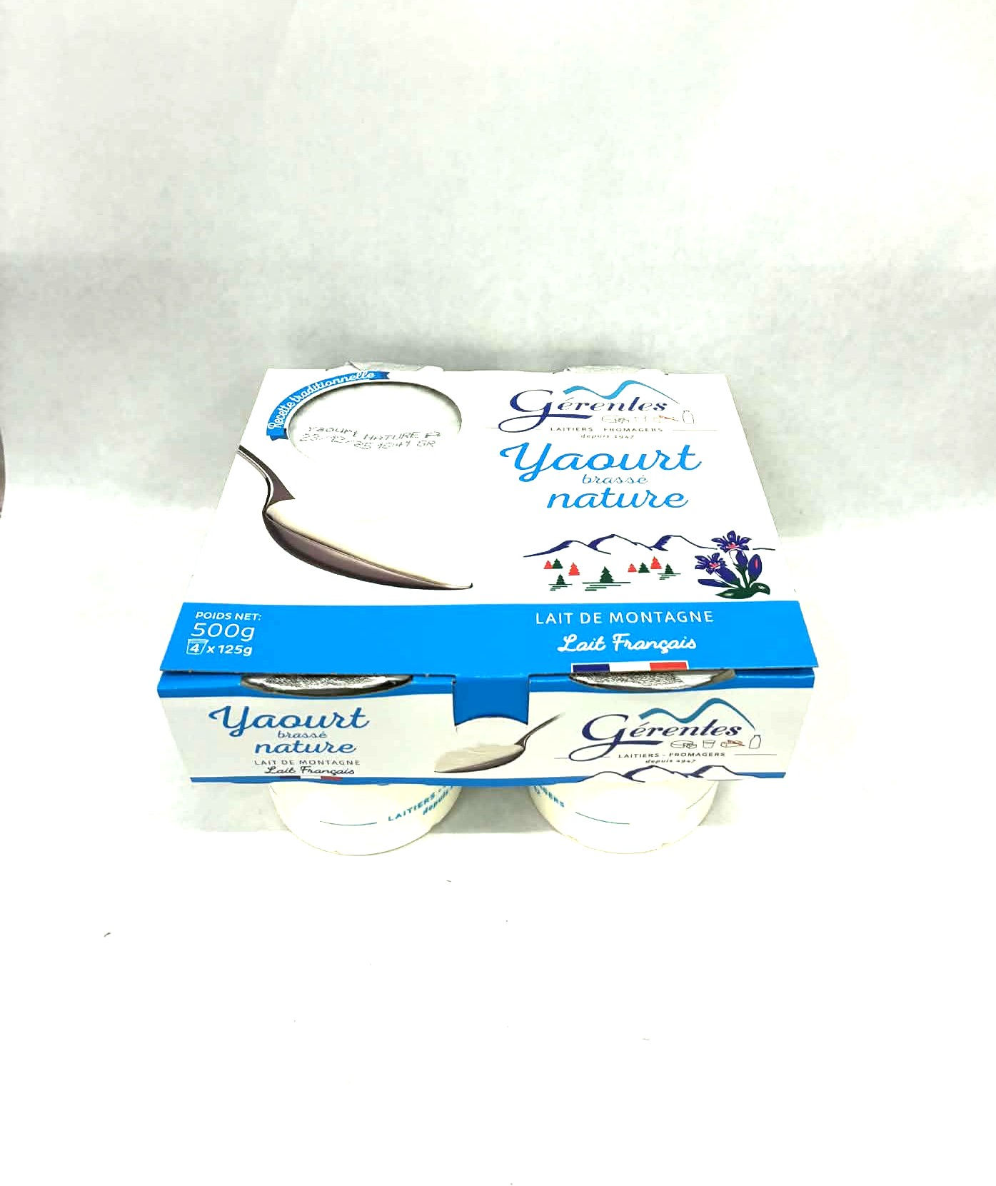 Yaourt nature gerentes x4 400 Gr (1 lot)