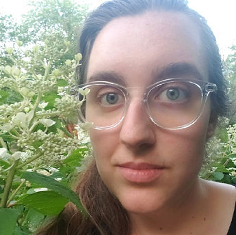 The artist in her secondary habittat, the primary habitat being the art studio.