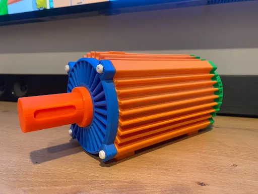 Modelo realista de motor eléctrico industrial es un modelo excelente para enseañr cómo funciona un motor eléctrico industrial de verdad.