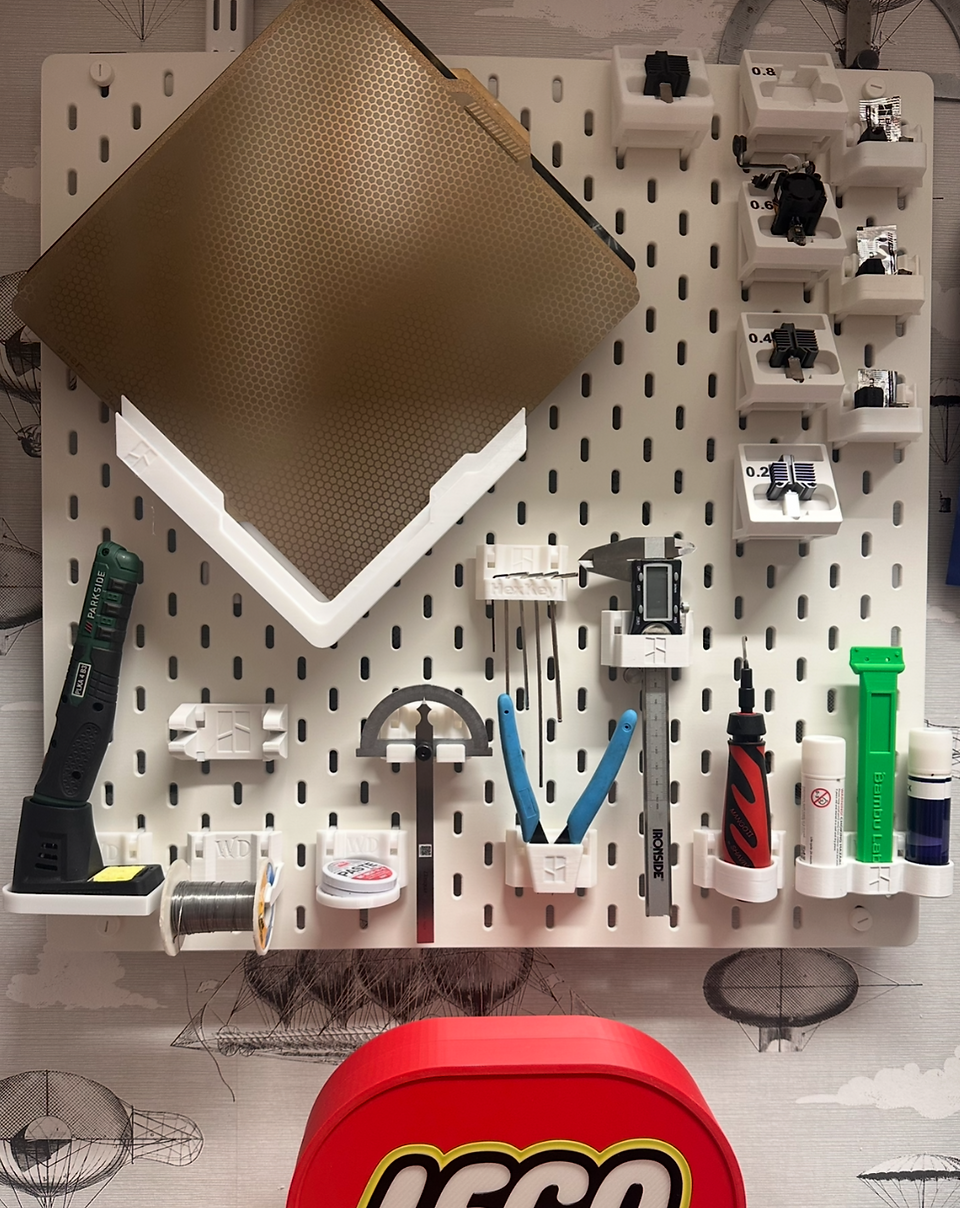 Organizador para skådis es un organizador para skadis de IKEA para Bambu Lab pero también es exgelente para talleres de colegios o personales.