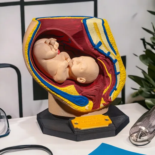 "Aparato Reproductor Femenino" es un modelo anatómicamente correcto del aparato reproductor femenino a todo color. Ideal para explicaciones de ESI.