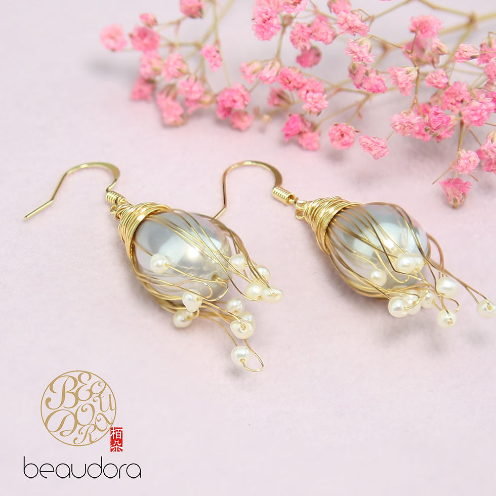 Thumbnail: Pearl Pendant Dangling Fashion Earrings