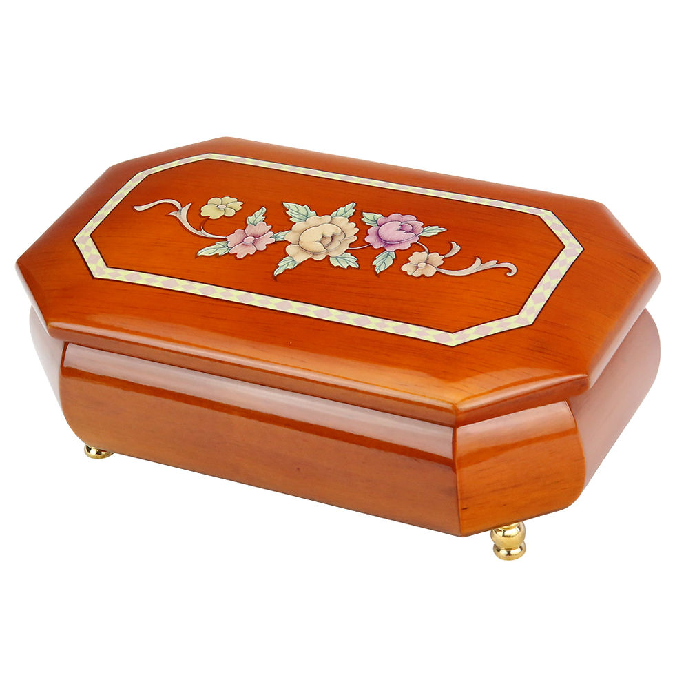 BEAUDORA Octagonal Wooden Jewelry Music Box