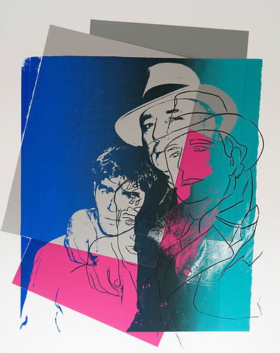 Bruno Art Group_Some men need help 1982_Silkscreen inks and colored paper collage 102 x 81