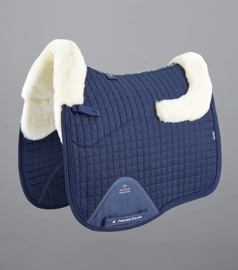 PREMIER EQUINE CLOSE CONTACT MERINO WOOL EUROPEAN DRESSAGE SADDLE PAD