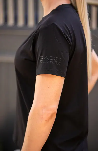 Thumbnail: BARE EQUESTRIAN BLACK LOGO T-SHIRT