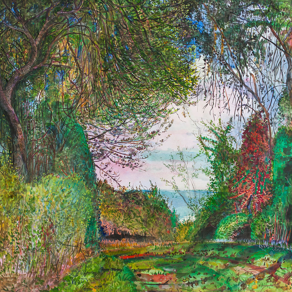 Nancy Friese Way to the Sea watercolor on paper 2012 courtesy of Cade Tompkins Projects RI