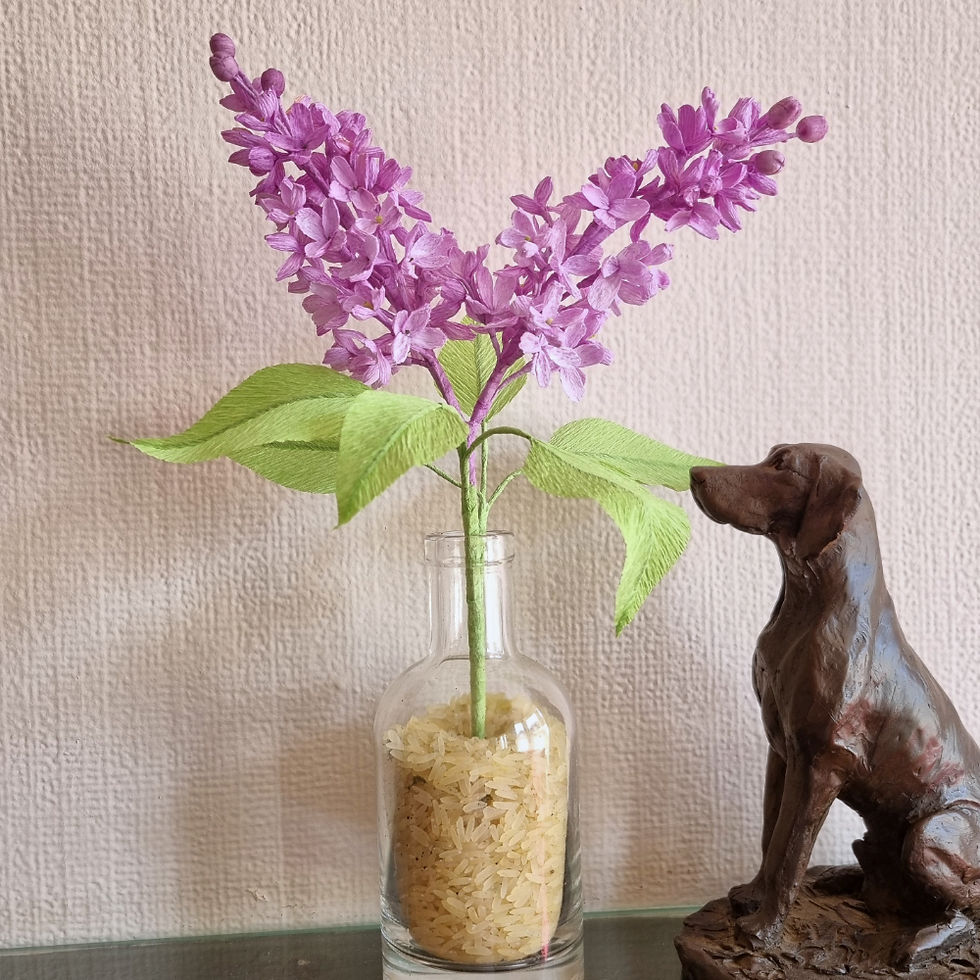 Crepe Paper Lilac Flowers