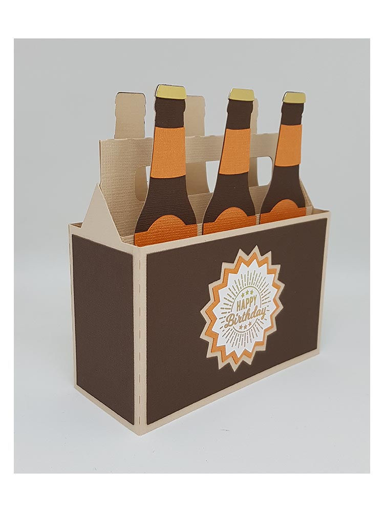 Beer Bottles 3D Box Card Side 1