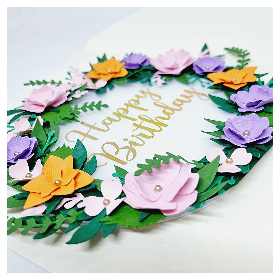 Thumbnail: Spring Wreath Card Close Up