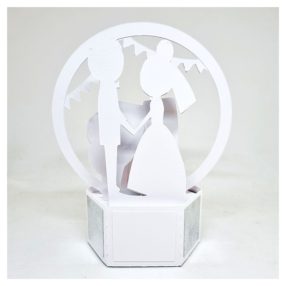 Thumbnail: Hexagonal Pop Up Wedding Card Back